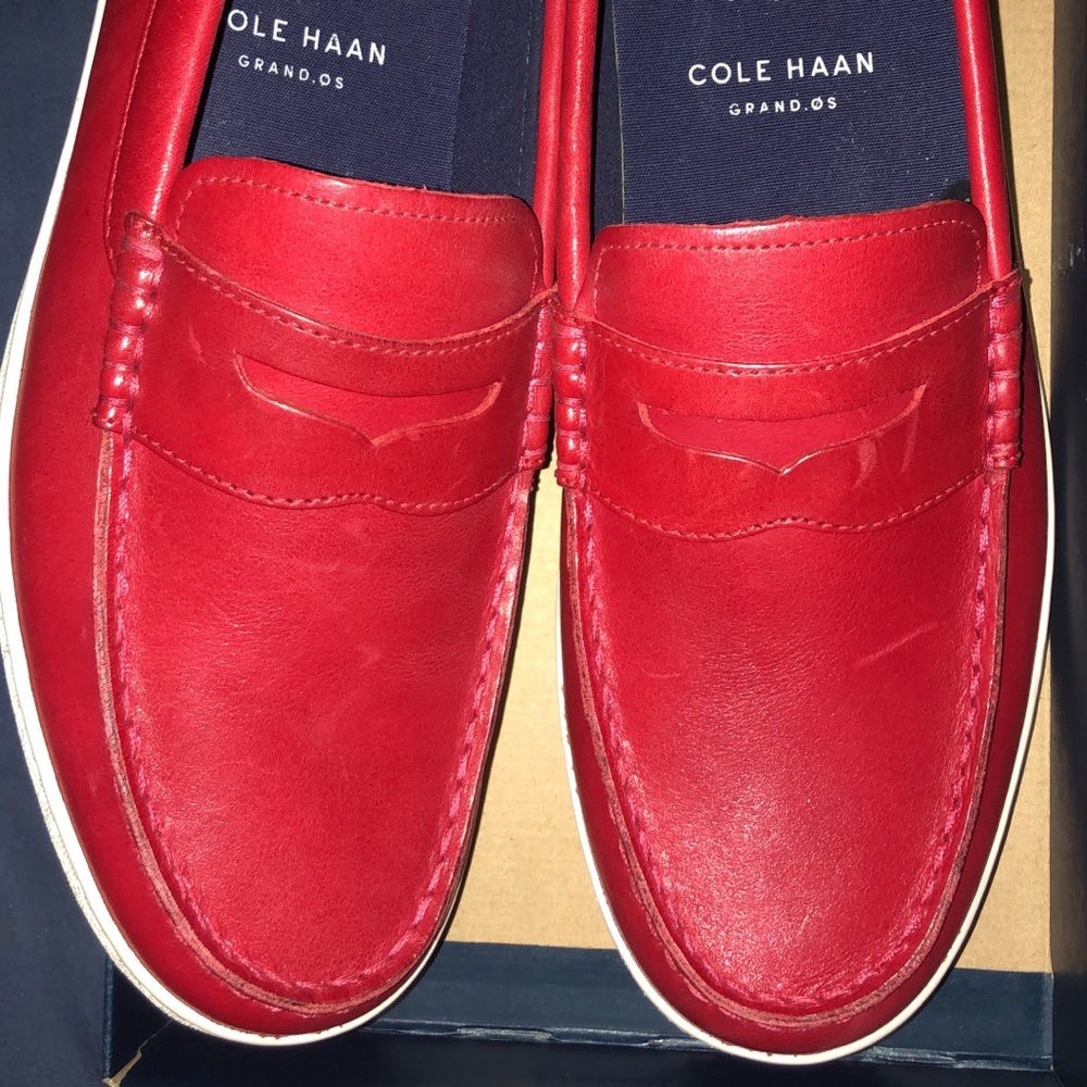 Cole Haan red loafers